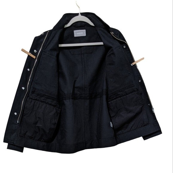 Everlane The modern utility military-esque zip front cotton jacket black  XS - Picture 7 of 8